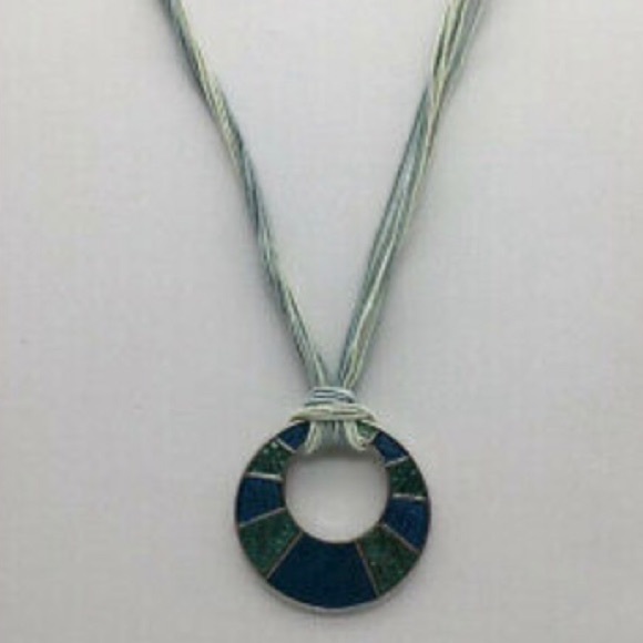 Lia Sophia Versailles Cord Teal Pendant Necklace - Picture 4 of 15